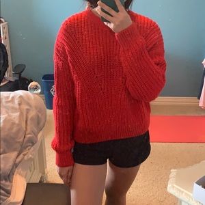 H&M Chunky Knit Sweater — Red S.